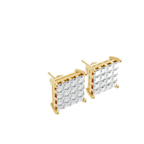 NEW AAMIAA stan-e-1.01-32-14yg natural diamond earrings in 14k yellow gold